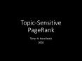 Topic-Sensitive PageRank PowerPoint PPT Presentation