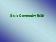 Basic Geography Skills