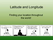 Latitude and Longitude