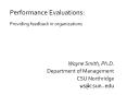 Performance Evaluations: Providing feedback in organizations PowerPoint PPT Presentation