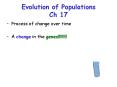 Evolution of Populations Ch 17 PowerPoint PPT Presentation