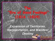 The Era of Good Feeling