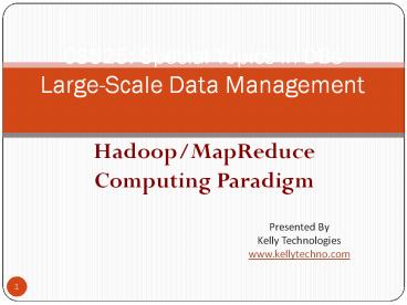 Hadoop Institutes in Bangalore