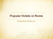 Popular Hotels In Rome