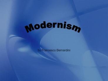 by Francesco Bernardini