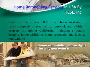 HCSE, Inc  Home Remodeling services