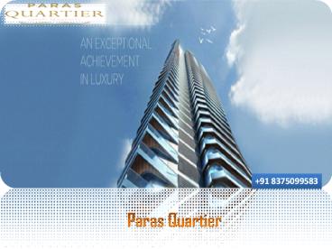 Paras Quartier Gwal Pahari