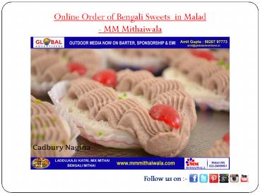 Online Order of Bengali Sweets  in Malad
