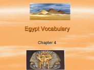 Egypt Vocabulary
