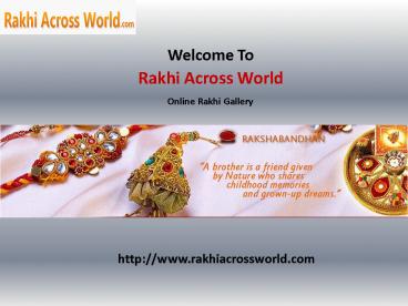 Send Online Rakhi to Patna at Rakhiacrossworld.com