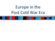 Europe in the Post Cold War Era