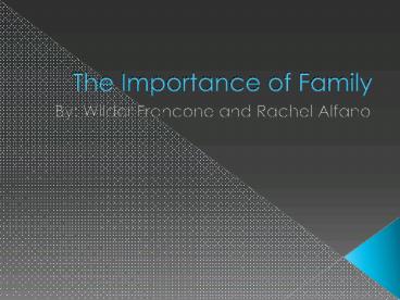 The Importance of Family presentation | free to download
