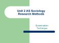 Unit 2 AS Sociology Research Methods PowerPoint PPT Presentation