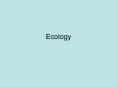 Ecology PowerPoint PPT Presentation