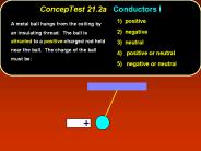 ConcepTest 21.2a  Conductors I