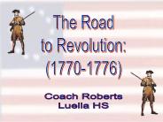 The Road to Revolution
