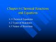 Chapter 6 Chemical Reactions and Equations PowerPoint PPT Presentation
