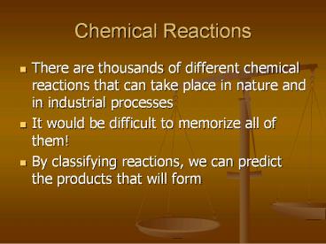 Chemical Reactions