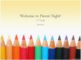 Welcome to Parent Night! PowerPoint PPT Presentation
