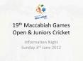 19th Maccabiah Games Open PowerPoint PPT Presentation