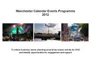 Manchester Calendar Events Programme 2012
