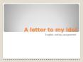 A letter to my idol PowerPoint PPT Presentation
