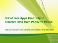 List of Free Apps That Help to Transfer Data from Phone to Phone
