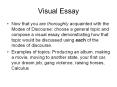 Visual Essay PowerPoint PPT Presentation