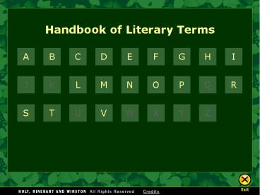 Handbook of Literary Terms