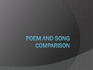 Poem and song comparison