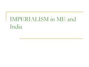 IMPERIALISM in ME and India