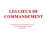 LES LIEUX DE COMMANDEMENT