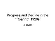Progress and Decline in the 