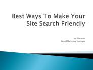 Best Ways To Make Your Site Search Friendly