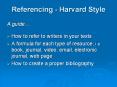 Referencing - Harvard Style PowerPoint PPT Presentation