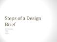 Steps of a Design Brief PowerPoint PPT Presentation