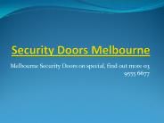 Security Doors Melbourne