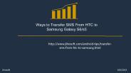 ways to transfer SMS from HTC to Galaxy S6