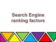 Search Engine ranking factors