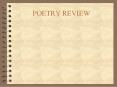 POETRY REVIEW PowerPoint PPT Presentation