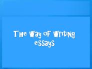 The way of writing essays