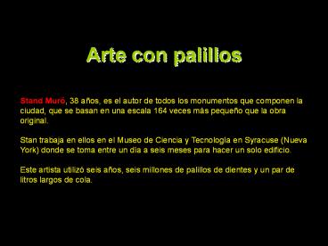 El arte de Stand Mur