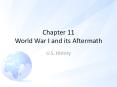 Chapter 11 World War I and its Aftermath PowerPoint PPT Presentation