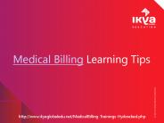 Medical Billing Learning Tips