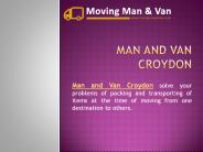 Man And Van Croydon Removal Services