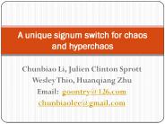 Chunbiao Li, Julien Clinton Sprott
