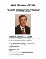 DAVID PERLMAN LECTURE