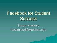 Facebook for Student Success