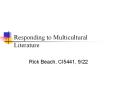 Responding to Multicultural Literature PowerPoint PPT Presentation