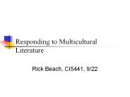 Responding to Multicultural Literature